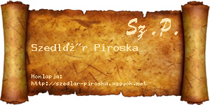 Szedlár Piroska névjegykártya